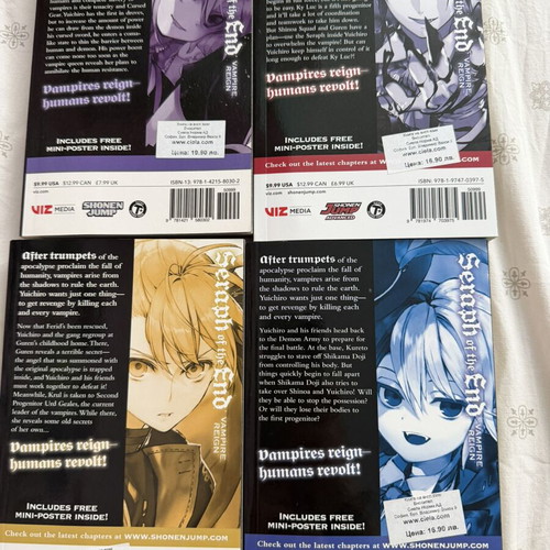 Seraph of the End manga volumes 6,16,17,18 like new