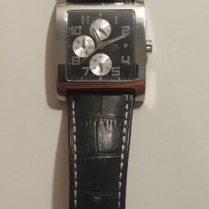 Festina F16235 men's watch like new, black and silver