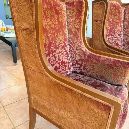 Classic vintage living room set used with sofa and two armchairs