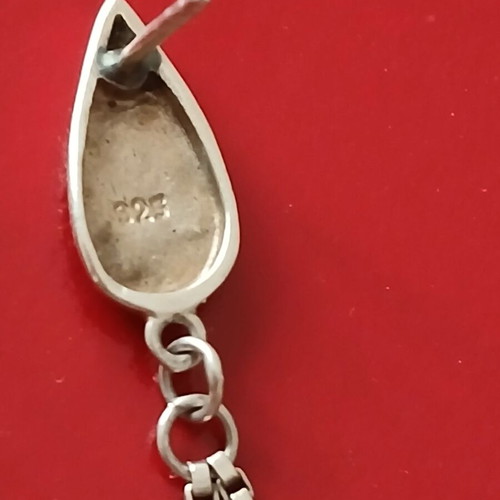 Earrings with marcasite and natural pearls in 925 silver, like new, 6 cm