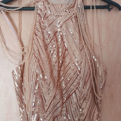 Evening dress bronze sequin medium like new