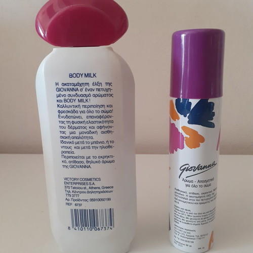 Giovanna perfume and body milk set
