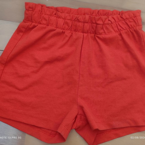 Name It girls' set like new, T-shirt 98 cm green, shorts 104 cm coral