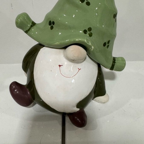 Ceramic gnome used, beautiful decoration for home and garden