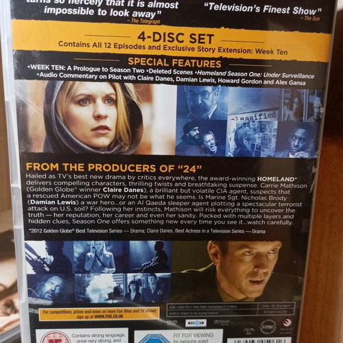 Homeland DVD 5 seasons like new with English subtitles