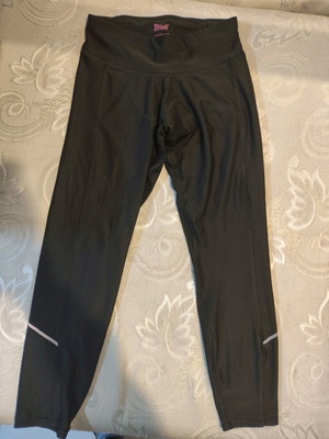 Athletic leggings used S/M with reflective stripes, black