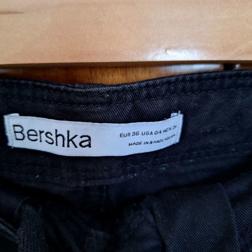Cargo Panasonic pants Bershka black size S like new