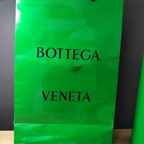 Bottega Veneta paper bag and empty shoe box used