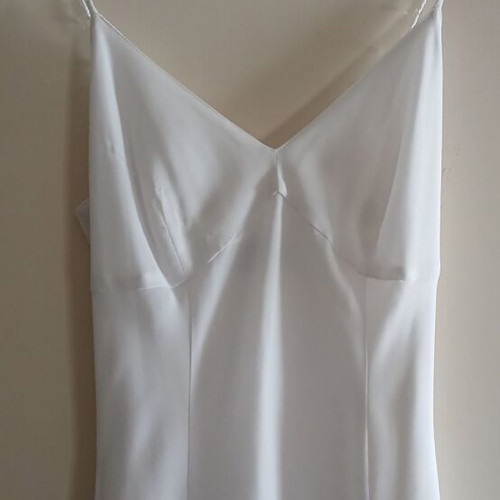 Angelo white asymmetric dress size S like new