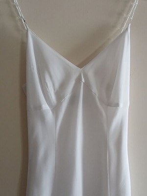 Angelo white asymmetric dress size S like new