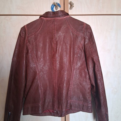 Funky Buddha Burgundy Biker Jacket Size L Like New