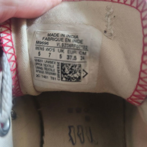 Converse All-Star sneakers used, women's size 37.5, red and white