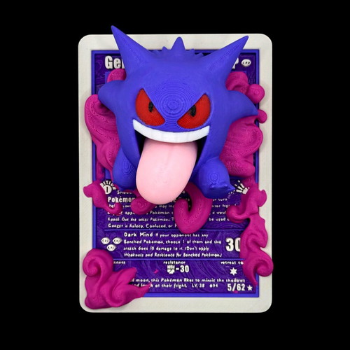 Gengar 3D Pokmon card new, handmade -  20,00 - Vendora.cy