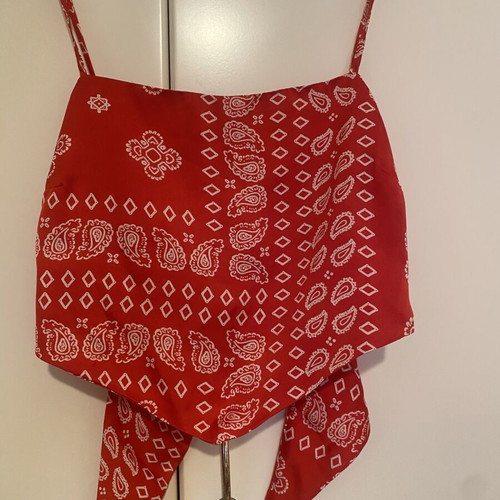 Stradivarius women's top like new with bandana back and straps