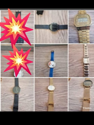 Wristwatch lot of 9 used watches including Casio and Oozoo vintage