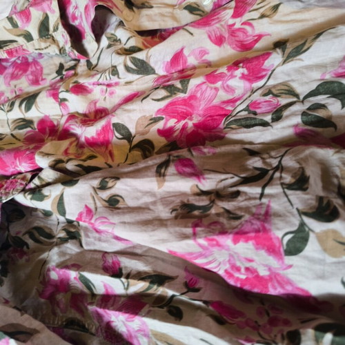 United Colors of Benetton floral shirt, size S, beige
