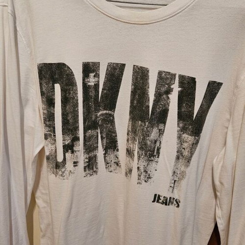 DKNY blouse used, white, size L