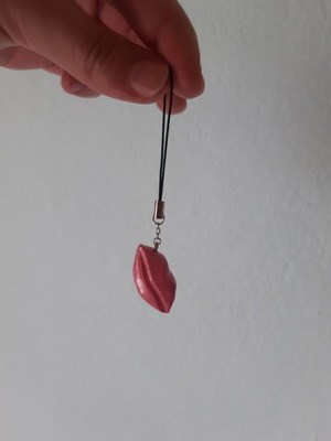 Bratz handmade phone charm new, pink lips