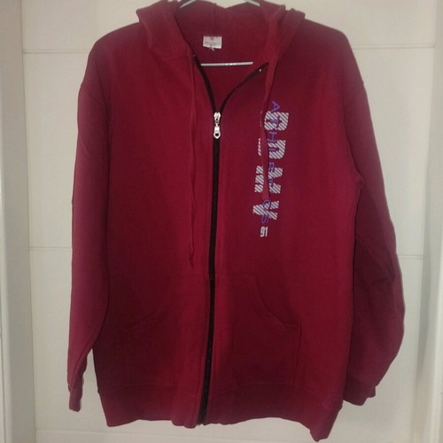 Body Move cotton sports hoodie jacket new, size medium, burgundy