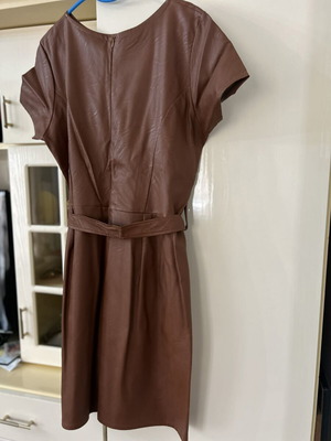 Leather dress used brown size M