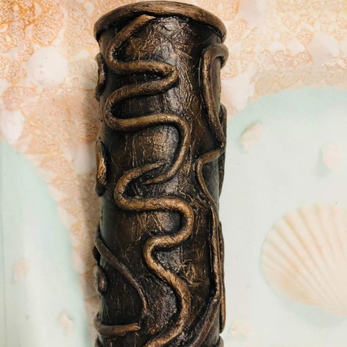 Decorative pigskin cup for office new, 6x14 cm