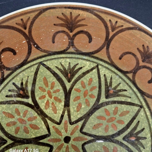 Vintage κεραμικό πιάτο τοίχου «Κεραμεικός» 23 cm, σαν καινούργιο, χειροποίητο