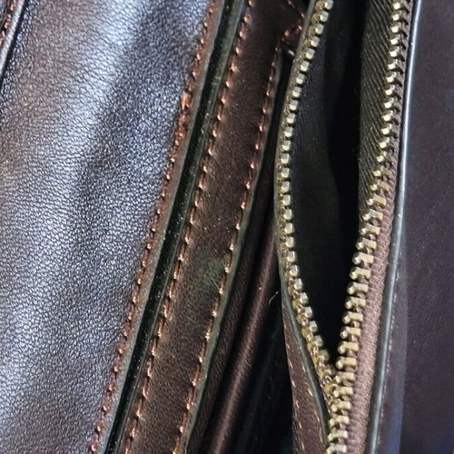 Zara crossbody bag used, brown and red with chain