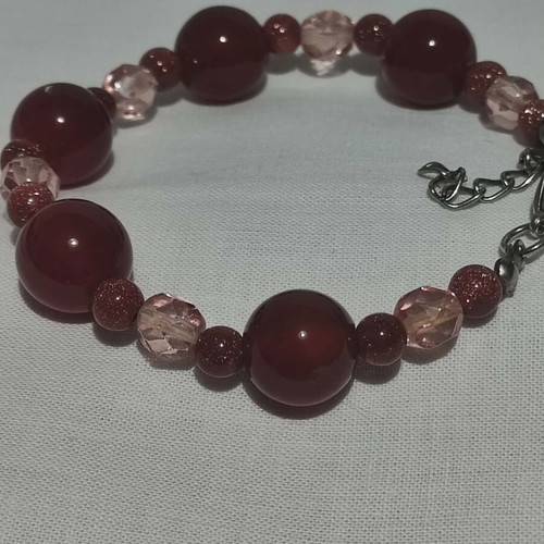 Bracelets with semi-precious stones like new, 1+1 gift