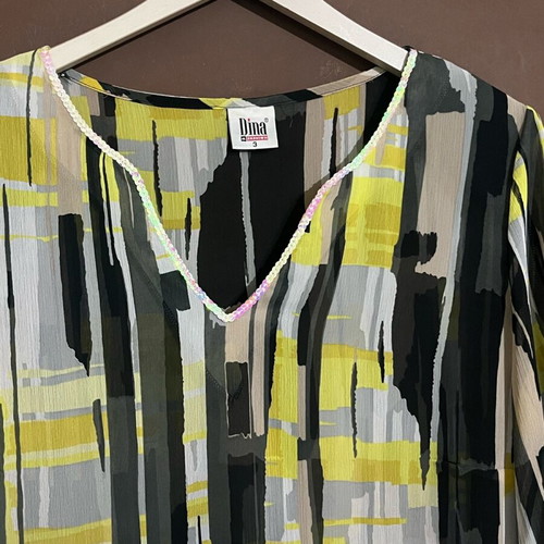 Dina muslin blouse and two tops set size XL like new, black and blue