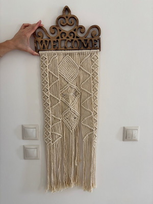 Welcome sign wall decor boho new
