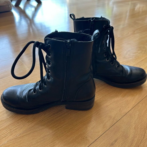 Tsakiris Mallas leather ankle boots used, size 37, black