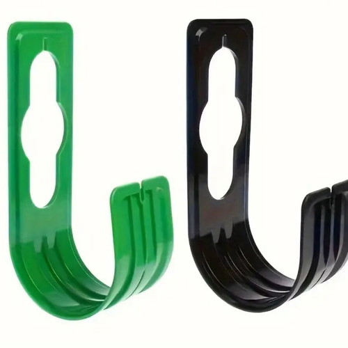 Plastic hose holder hook new in green and black