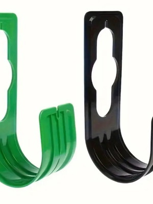 Plastic hose holder hook new in green and black