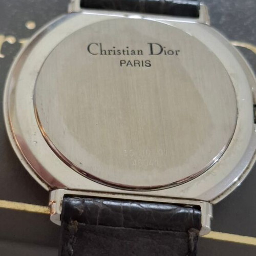 Christian Dior women's watch used, silver and black
