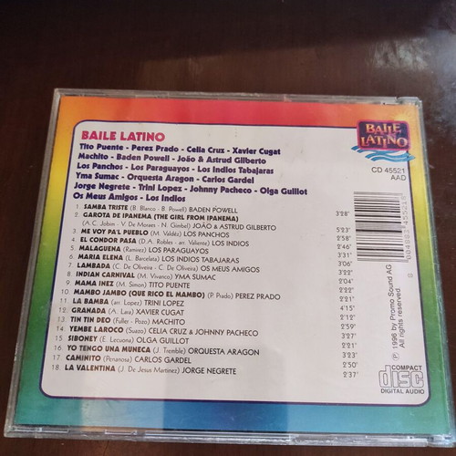 Baile Latino CD used, classic Latin dance collection