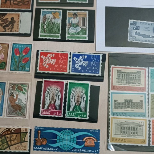 Greek stamps MNI new, 13 unsealed sets
