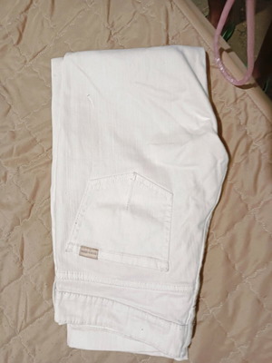 Mango pants used, white, small ankle length