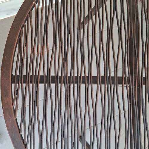Handmade metal table Wave like new, bronze 80cm