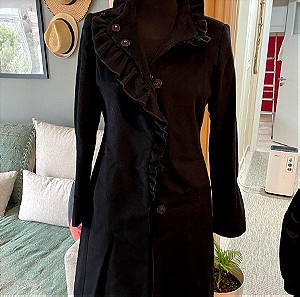 DKNY παλτό με βολάν στο γιακά small