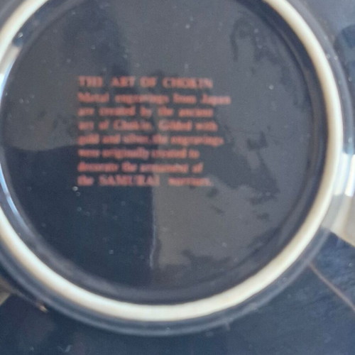 Souvenir plate used with 24K gold, Chokin technique