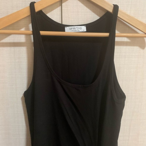 Celestino dress size M new, black, stretchy mako fabric with slit