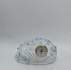 Vintage επιτραπέζιο διακοσμητικό ρολόι Walther Glass made in Germany 14x25x6,5cm