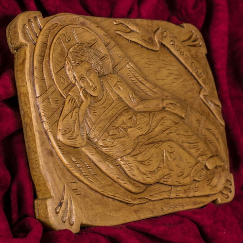 Jesus Anapeson image new, made of wax, mastic and incense