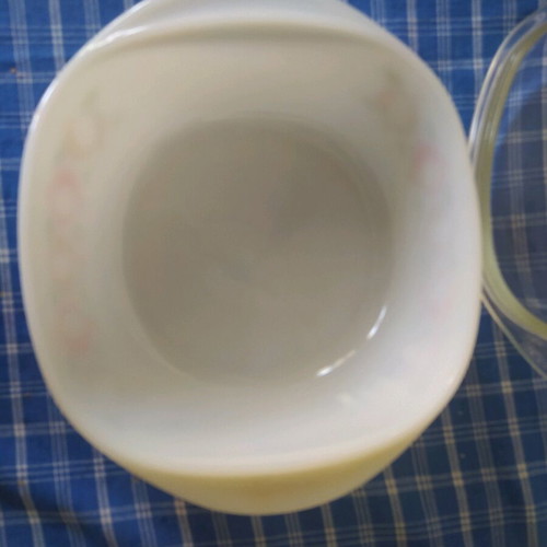 Jena Glass vintage 70's heat-resistant pot like new, onion pattern