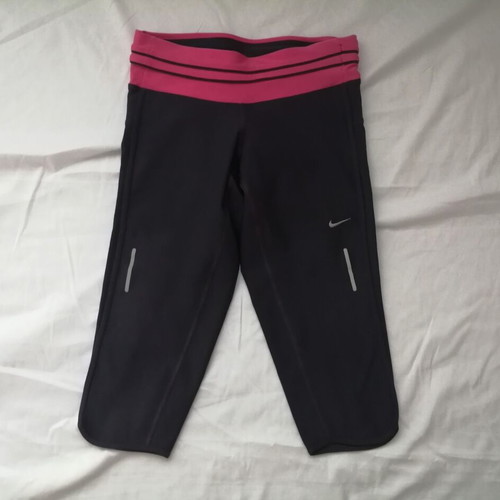 Nike Dri-FIT women's capri leggings XS like new, gray with pink trim