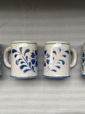 Немски керамични халби употребявани, комплект от 4 броя от 1960-1970 г.