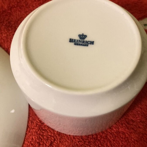 Heinrich Germany tea cups used, set of 4 with saucers