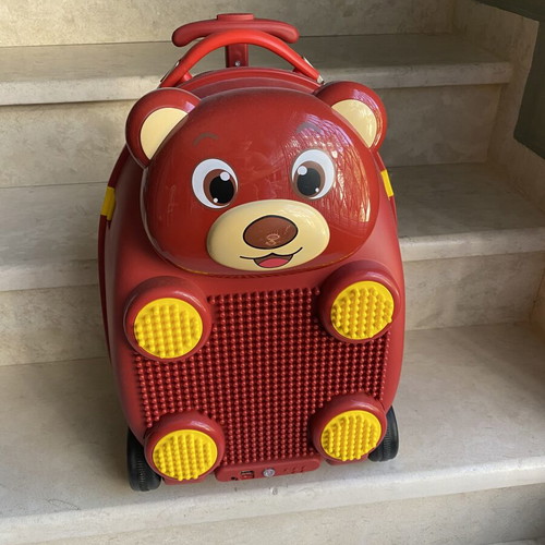 Children's Trolley Suitcase Bear Design new, red