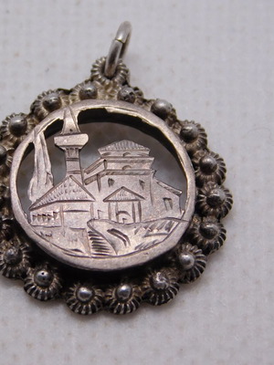 Silver-gold pendant Rhodian style 1950-1960