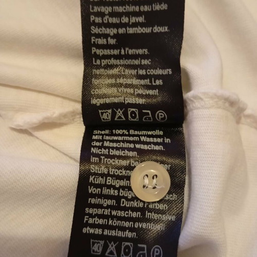 Helly Hansen shirt size S like new, cotton, white with blue black collar